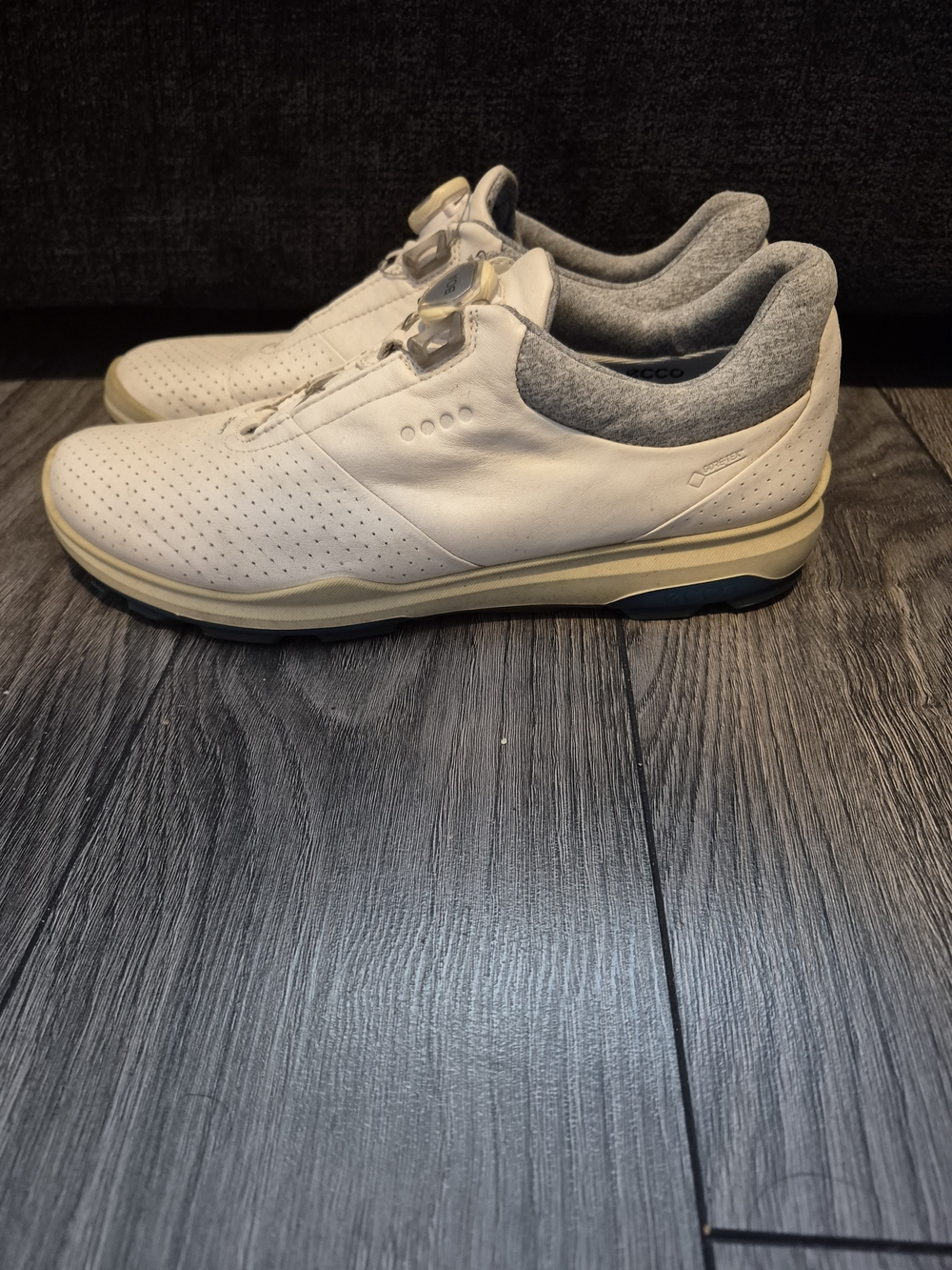 ECCO Golf Men's BIOM Hybrid 3 BOA Shoes - White/Grey - Size EU 43 US 9-9.5 Wide
